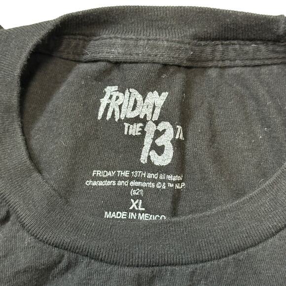 Friday The 13th Horror T-Shirt Jason I Love Friday Black Tee Size XL - Picture 3 of 4